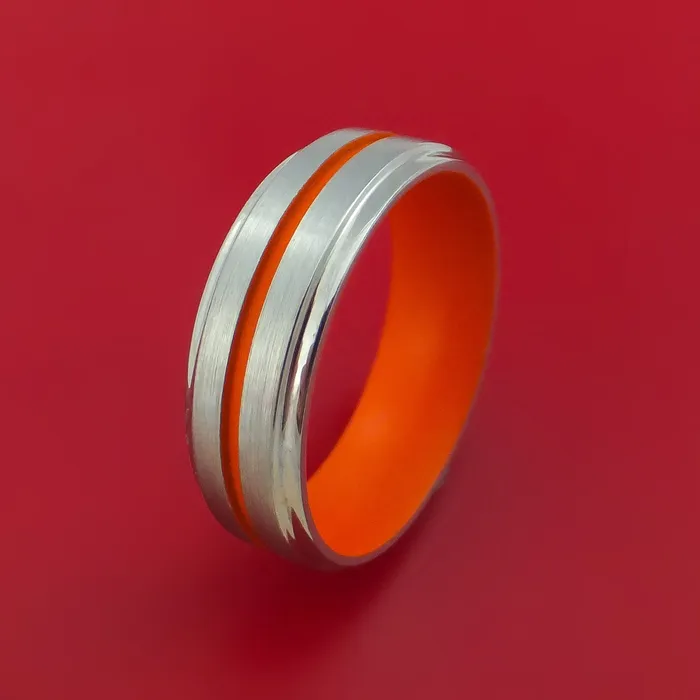 Rings Lashbrook Titanium Ring with Cerakote Inlay and Interior Cerakote Sleeve Custom Made Band Rings Lashbrook Titanium Ring with Cerakote Inlay and Interior Cerakote Sleeve Custom Made Band