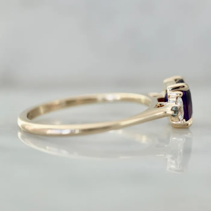Rings Made By Gem Breakfast Cosmic Sundae PurpleBlue Bi Color Cushion Cut Sapphire Ring