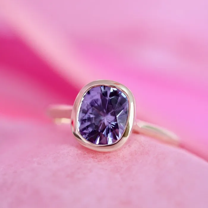 Rings Made By Gem Breakfast Gin Fizz Cushion Cut Tanzanite Ring