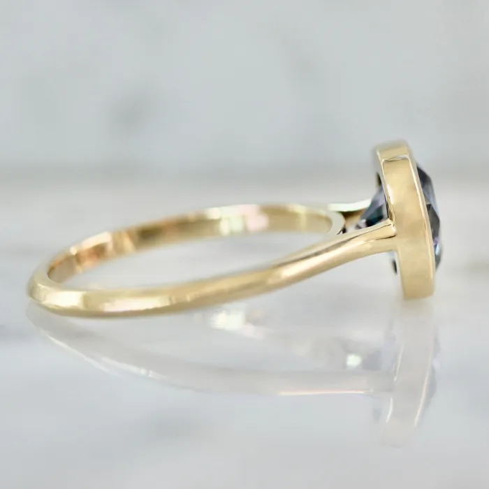 Rings Made By Gem Breakfast Gin Fizz Cushion Cut Tanzanite Ring
