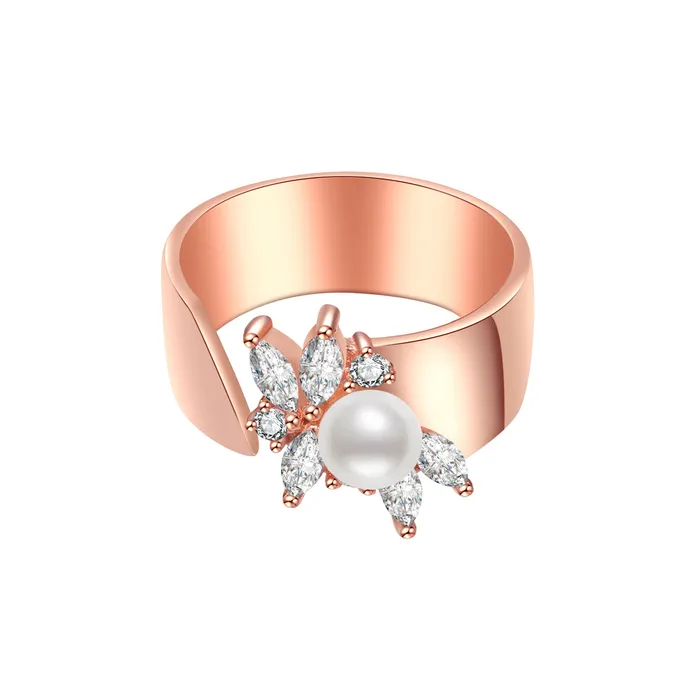 Rings Pearly Lustre Elegant Freshwater Pearl Ring WR00079