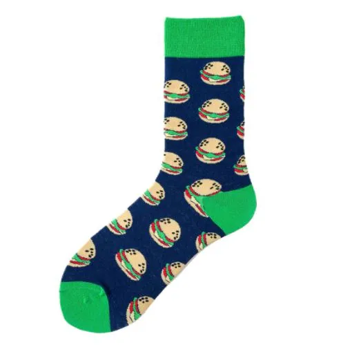 Rings POLLY SF1141 Navy Blue Cheeseburger Socks