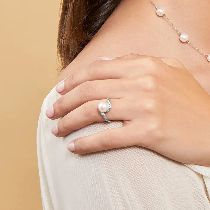 Rings spt White South Sea Pearl Antares Solitaire Ring