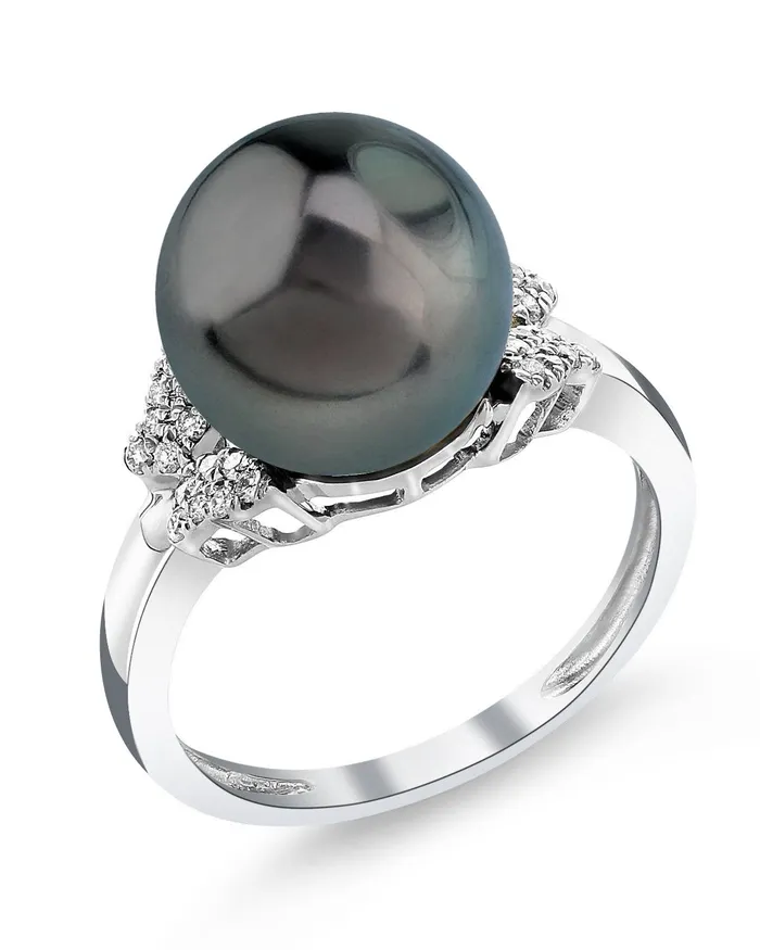 Rings Tahitian South Sea Pearl Diamond Nora Ring spt