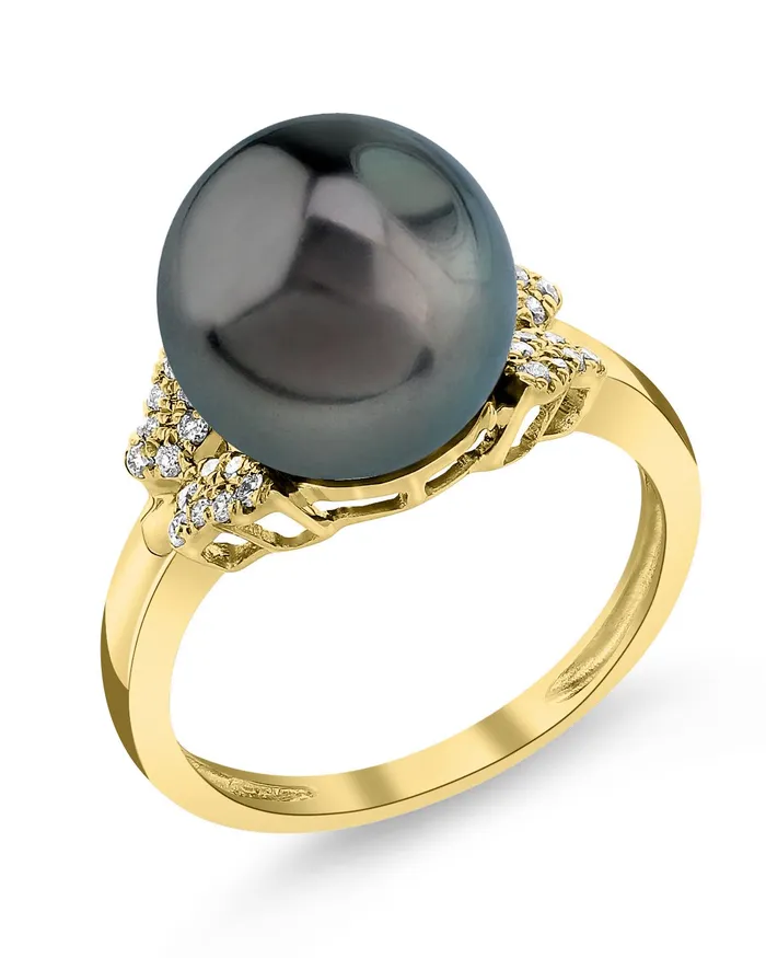 Rings Tahitian South Sea Pearl Diamond Nora Ring spt
