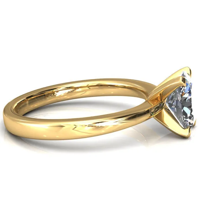 Rings Tessa Oval Lab Grown Diamond 4 Prong Pitched Shoulders Solitaire Engagement Ring Fire Brilliance 