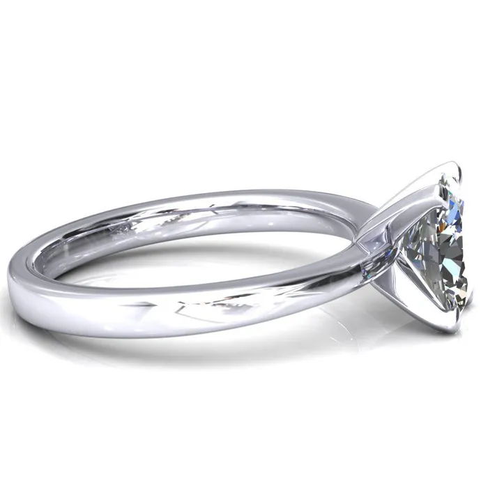 Rings Tessa Oval Lab Grown Diamond 4 Prong Pitched Shoulders Solitaire Engagement Ring Fire Brilliance 