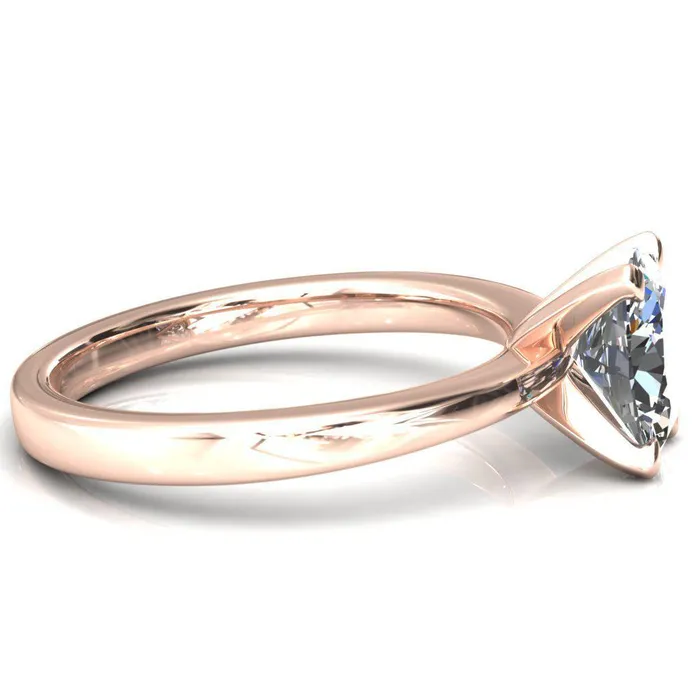 Rings Tessa Oval Lab Grown Diamond 4 Prong Pitched Shoulders Solitaire Engagement Ring Fire Brilliance 
