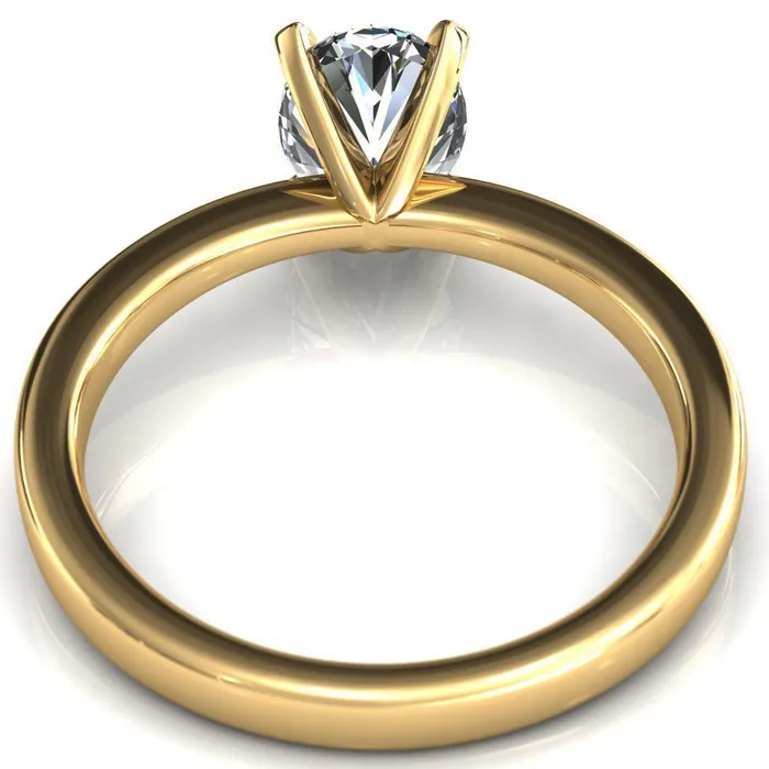 Rings Tessa Oval Lab Grown Diamond 4 Prong Pitched Shoulders Solitaire Engagement Ring Fire Brilliance 