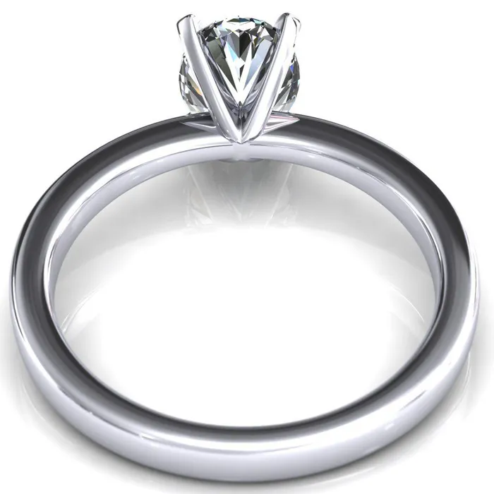 Rings Tessa Oval Lab Grown Diamond 4 Prong Pitched Shoulders Solitaire Engagement Ring Fire Brilliance 