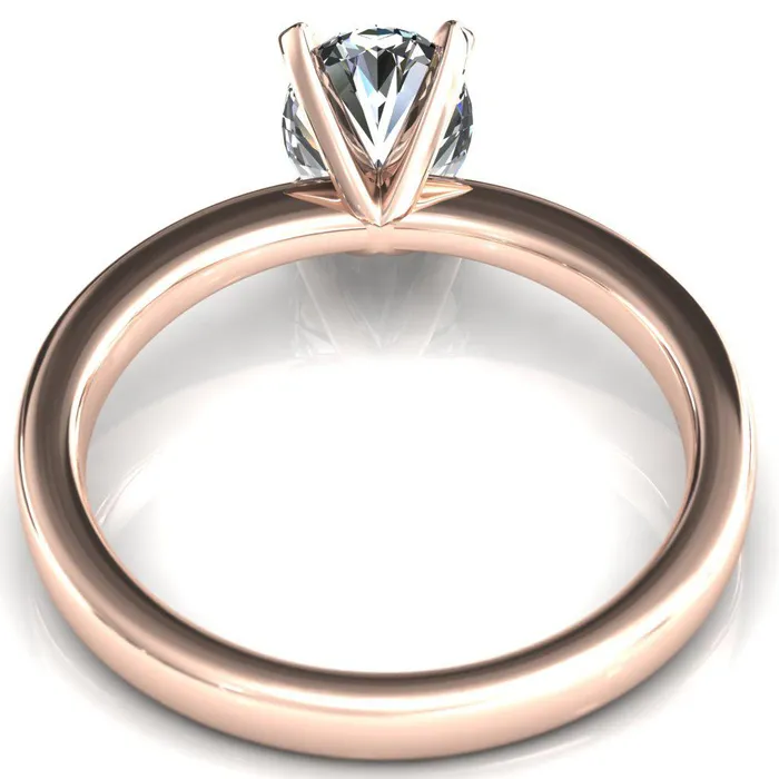 Rings Tessa Oval Lab Grown Diamond 4 Prong Pitched Shoulders Solitaire Engagement Ring Fire Brilliance 