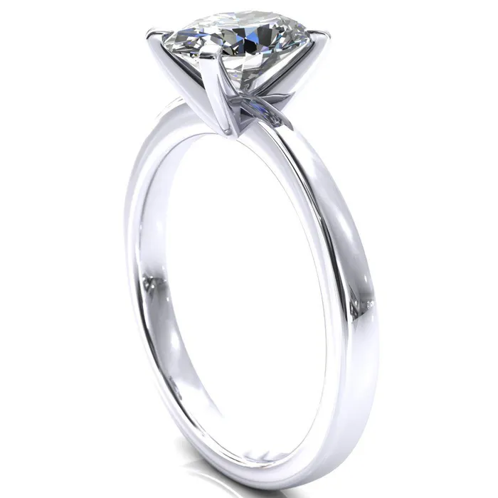 Rings Tessa Oval Lab Grown Diamond 4 Prong Pitched Shoulders Solitaire Engagement Ring Fire Brilliance 