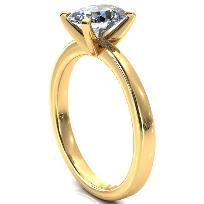 Rings Tessa Oval Lab Grown Diamond 4 Prong Pitched Shoulders Solitaire Engagement Ring Fire Brilliance 