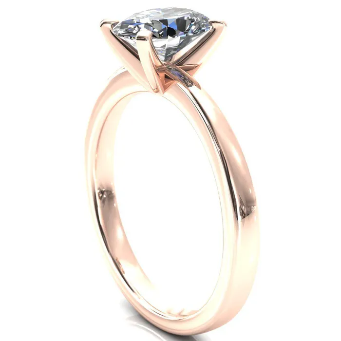 Rings Tessa Oval Lab Grown Diamond 4 Prong Pitched Shoulders Solitaire Engagement Ring Fire Brilliance 