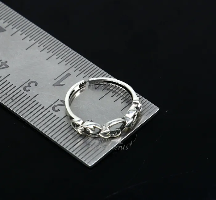 Rings Traditional design 925 sterling silver vintage handmade toe ring belly dance womens jewelry awesome tribal jewelry Rajasthan India ytr24 TRIBAL ORNAMENTS