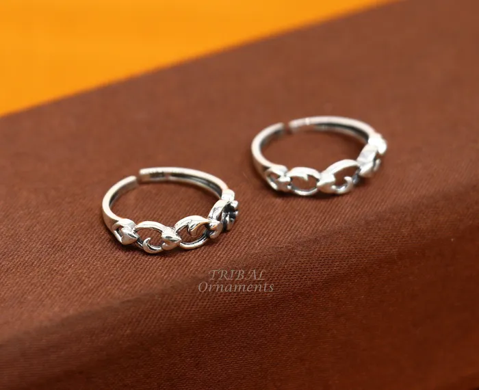 Rings Traditional design 925 sterling silver vintage handmade toe ring belly dance womens jewelry awesome tribal jewelry Rajasthan India ytr24 TRIBAL ORNAMENTS