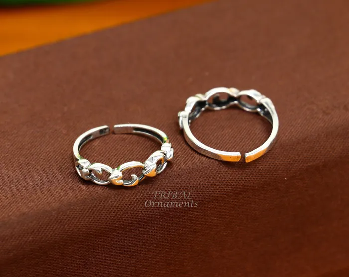 Rings Traditional design 925 sterling silver vintage handmade toe ring belly dance womens jewelry awesome tribal jewelry Rajasthan India ytr24 TRIBAL ORNAMENTS