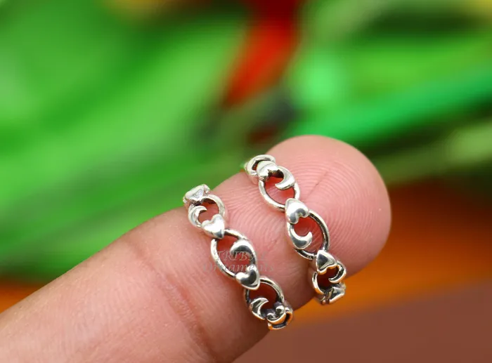 Rings Traditional design 925 sterling silver vintage handmade toe ring belly dance womens jewelry awesome tribal jewelry Rajasthan India ytr24 TRIBAL ORNAMENTS