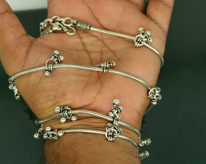 Rings TRIBAL ORNAMENTS 34 to 36 925 sterling silver handmade vintage design customized snake belly chain amazing hanging drops waist chain wedding jewelry wch08