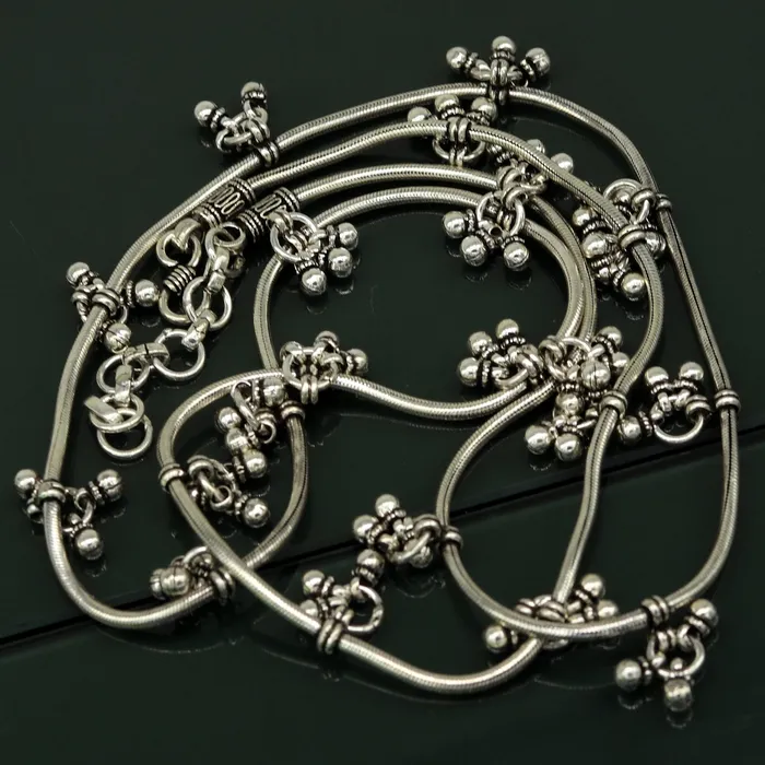 Rings TRIBAL ORNAMENTS 34 to 36 925 sterling silver handmade vintage design customized snake belly chain amazing hanging drops waist chain wedding jewelry wch08