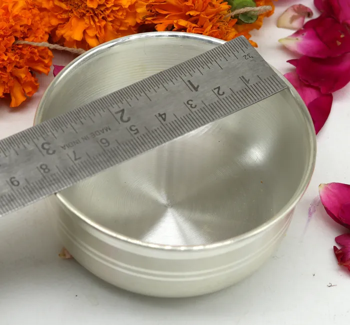 Rings TRIBAL ORNAMENTS 8cm wide 999 pure sterling silver handmade solid silver bowl silver has antibacterial properties keep stay healthy silver vessels sv50