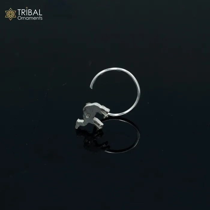 Rings TRIBAL ORNAMENTS 925 sterling silver camel design handmade fabulous nose pin u band tribal jewelry np80