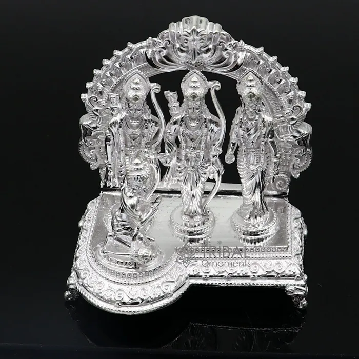 Rings TRIBAL ORNAMENTS 925 sterling silver handmade Divine Hindu god Rama Laxman Seeta and Hanuman blessing Statue Ram Darbar Divine figurine puja article art642 Rings TRIBAL ORNAMENTS 925 sterling silver handmade Divine Hindu god Rama Laxman Seeta and Hanuman blessing Statue Ram Darbar Divine figurine puja article art642