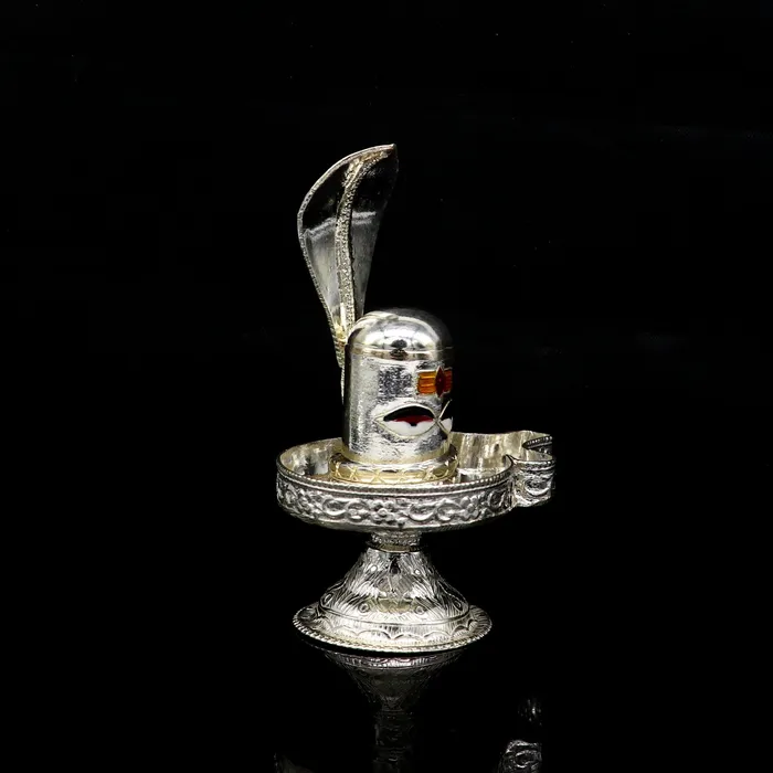Rings TRIBAL ORNAMENTS 925 sterling silver handmade small Lord shivaLinga Stand silver utensil silver puja temple art shiva lingam stand with serpent su160