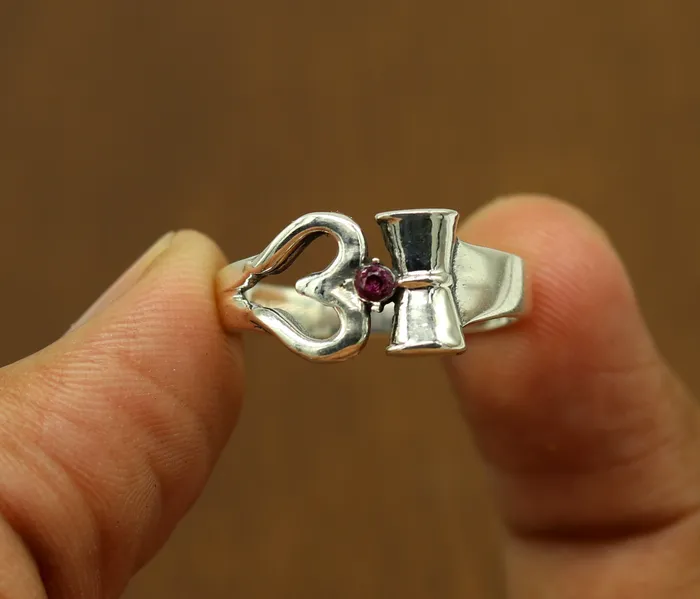Rings TRIBAL ORNAMENTS 925 sterling silver vintage customized design shiva trident trishul ring band excellent customized pretty ring unisex jewelry sr281