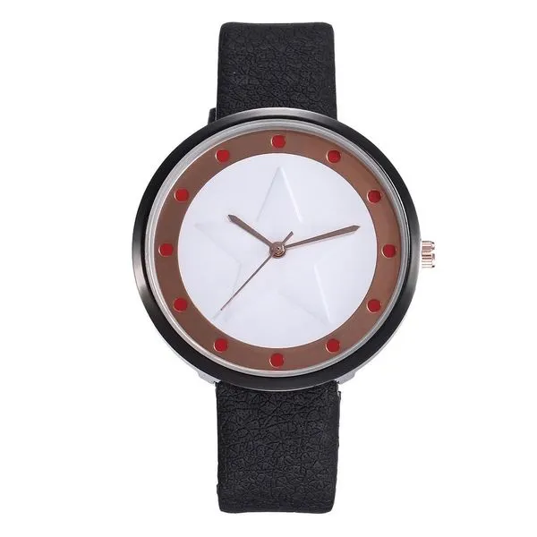 Rings W254 Orange Rim Black Band Star Quartz Watch 01