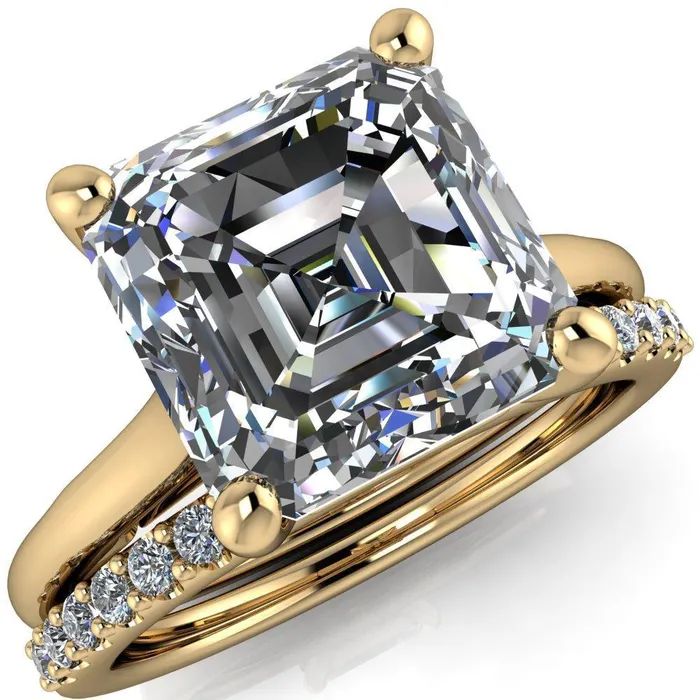 Rings Willie Asscher Moissanite Bow Under Cathedral Engagement Ring Fire Brilliance Rings Willie Asscher Moissanite Bow Under Cathedral Engagement Ring Fire Brilliance