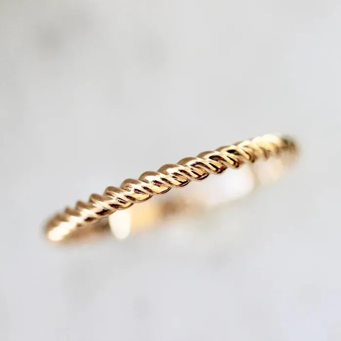 Rope Fine Gold Band Made By Gem Breakfast Rings