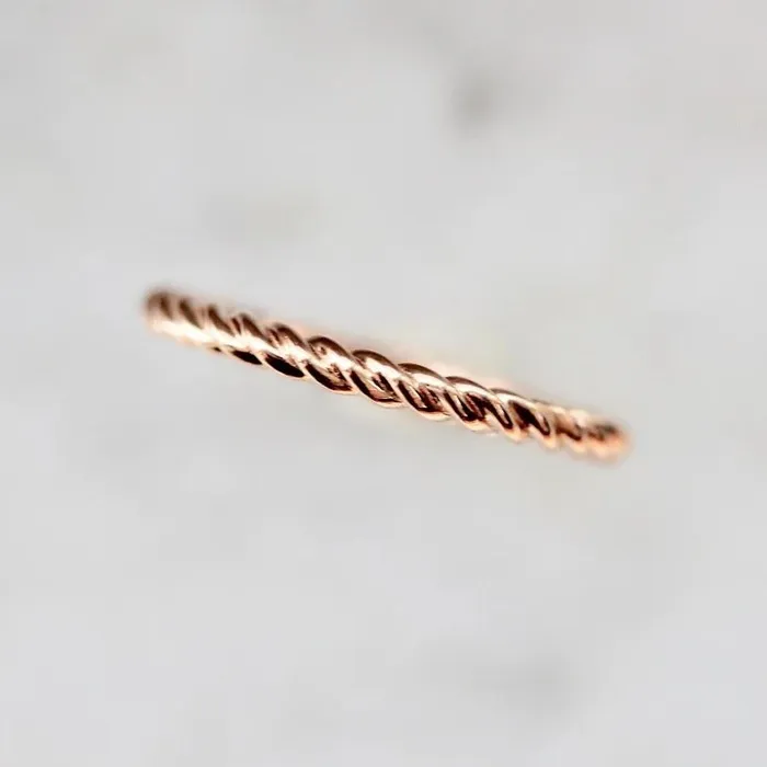 Rope Fine Gold Band Made By Gem Breakfast Rings