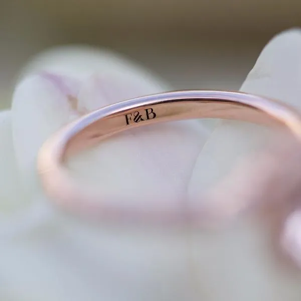 Round Center Stone 14K or 18K TwoTone Rose Gold Band and White Gold 6 Prongs Solitaire Ring Fire Brilliance Rings