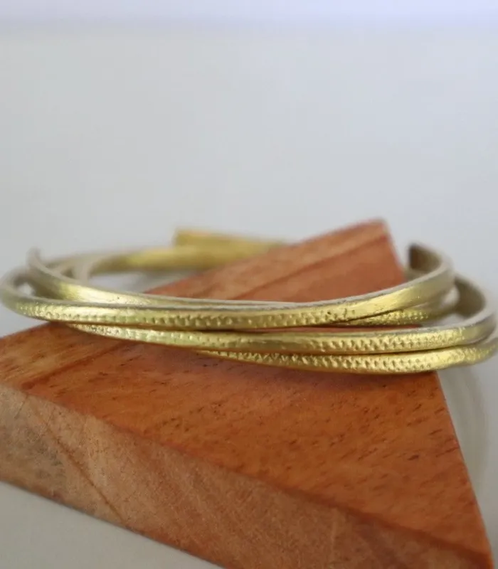 Sesotunawa Bluso Nbak Stacking Brass Bangle Bracelets