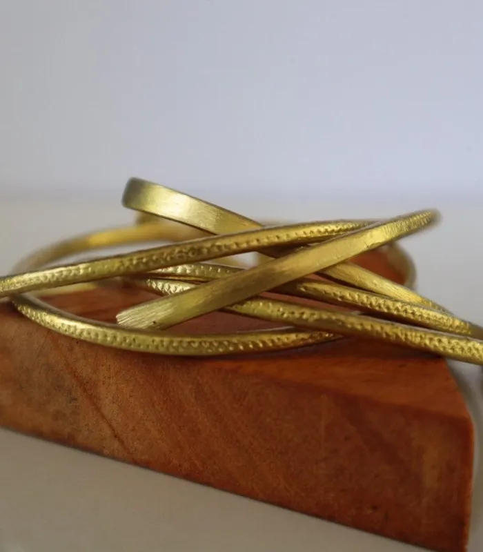 Sesotunawa Bluso Nbak Stacking Brass Bangle Bracelets