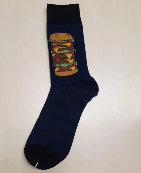 SF1089 Navy Blue Hamburger Stack Socks POLLY Rings
