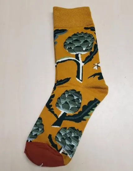 SF970 Golden Yellow Artichoke Plant Socks POLLY Earrings