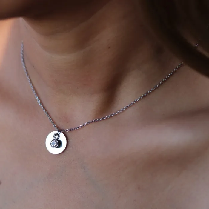 Silver Birthstone Necklace Jewelvers Necklaces