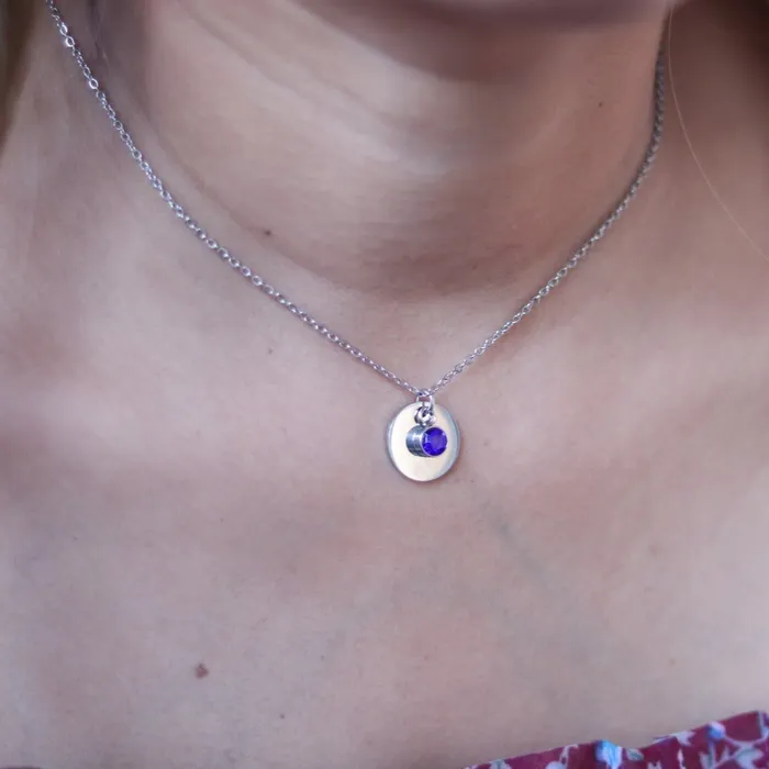 Silver Birthstone Necklace Jewelvers Necklaces Silver Birthstone Necklace Jewelvers Necklaces