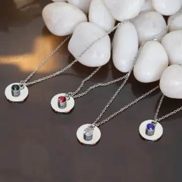 Silver Birthstone Necklace Jewelvers Necklaces Silver Birthstone Necklace Jewelvers Necklaces