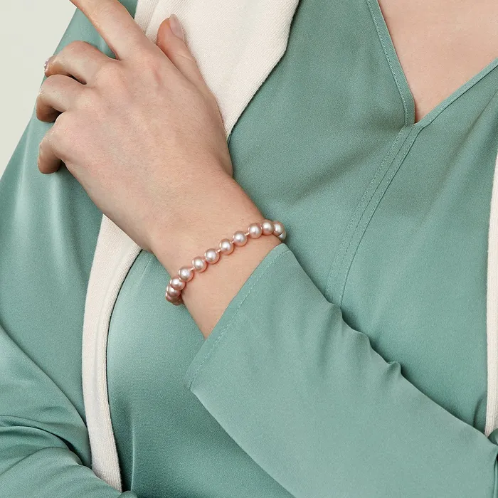 spt Bracelets 6570mm Pink Freshwater Pearl Bracelet AAA Quality