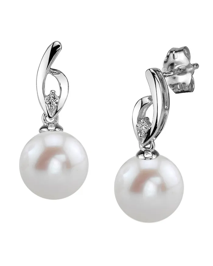 spt Earrings Freshwater Pearl Diamond Lois Earrings