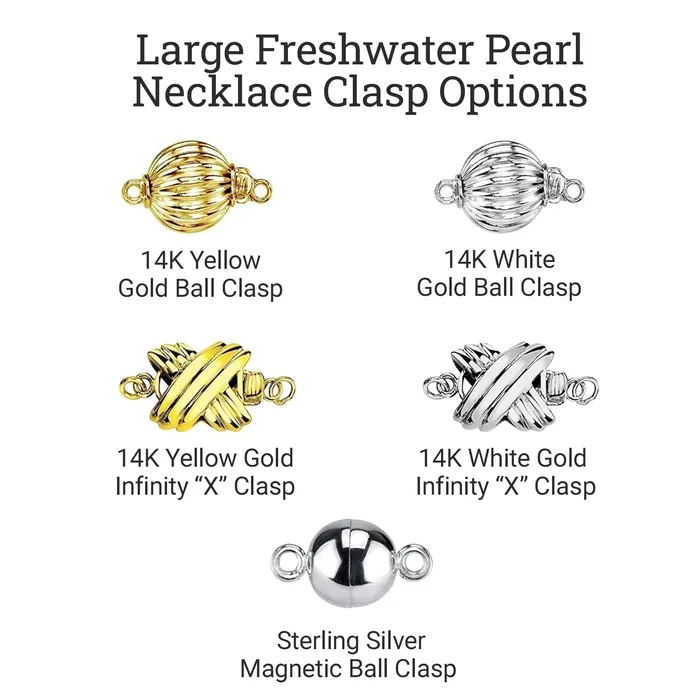 SPT Necklaces 95105mm White Freshwater Pearl Necklace AAA Quality