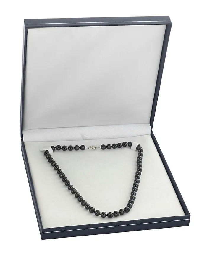 spt Necklaces Black Japanese Akoya Pearl Necklace 5560mm AA Quality