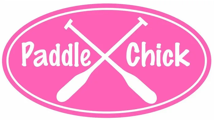 STD3032 Paddle Chick Oval Bumper Sticker Winter Park Products Rings