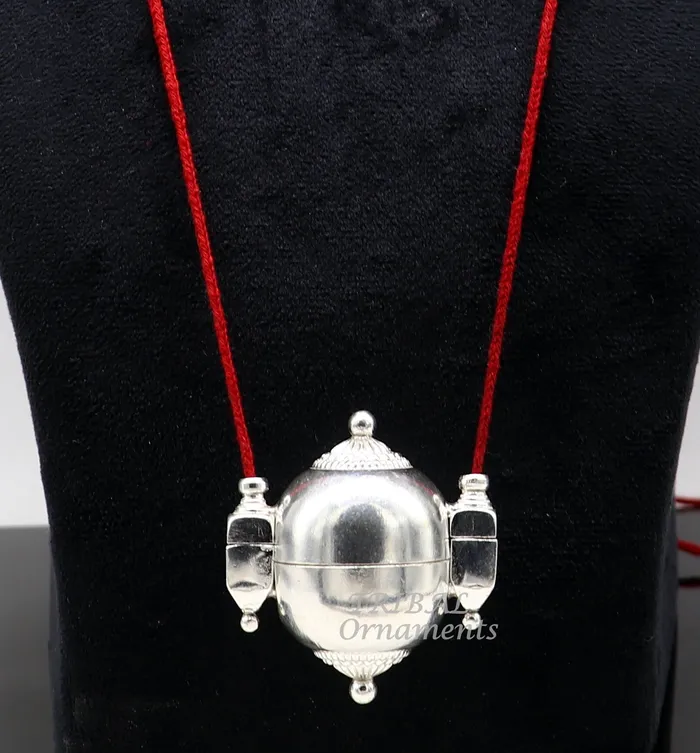 Sterling silver handmade lord shiva amazing lingam box container box pendant jewelry for belly dance nsp111 TRIBALORNAMENT Necklaces