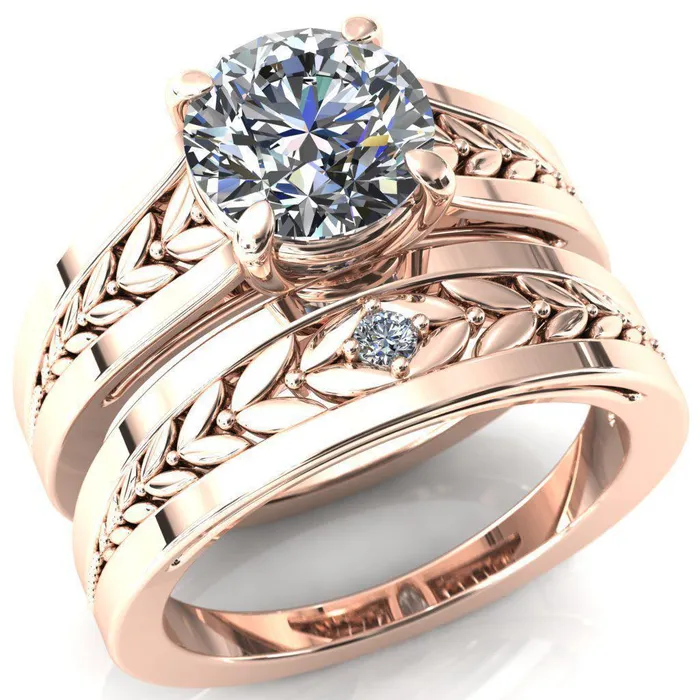 Tayah Round Center Stone 4 Prong Engagement Ring Fire Brilliance Rings