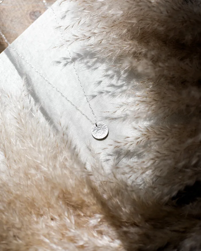 THE HAMMERED COIN NECKLACE SILVER Stylin By Aylin Necklaces