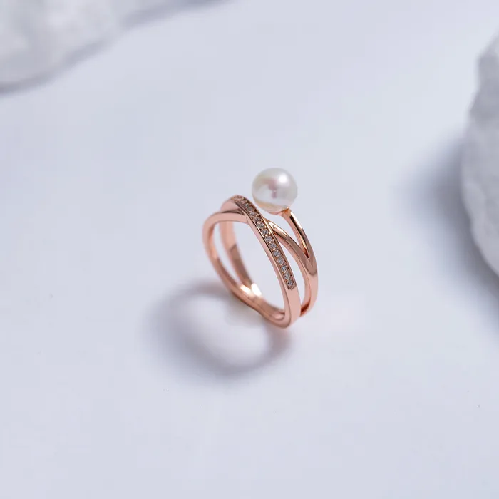 Top Grade Freshwater Pearl Ring WR00201 CONNECT Pearly Lustre Rings